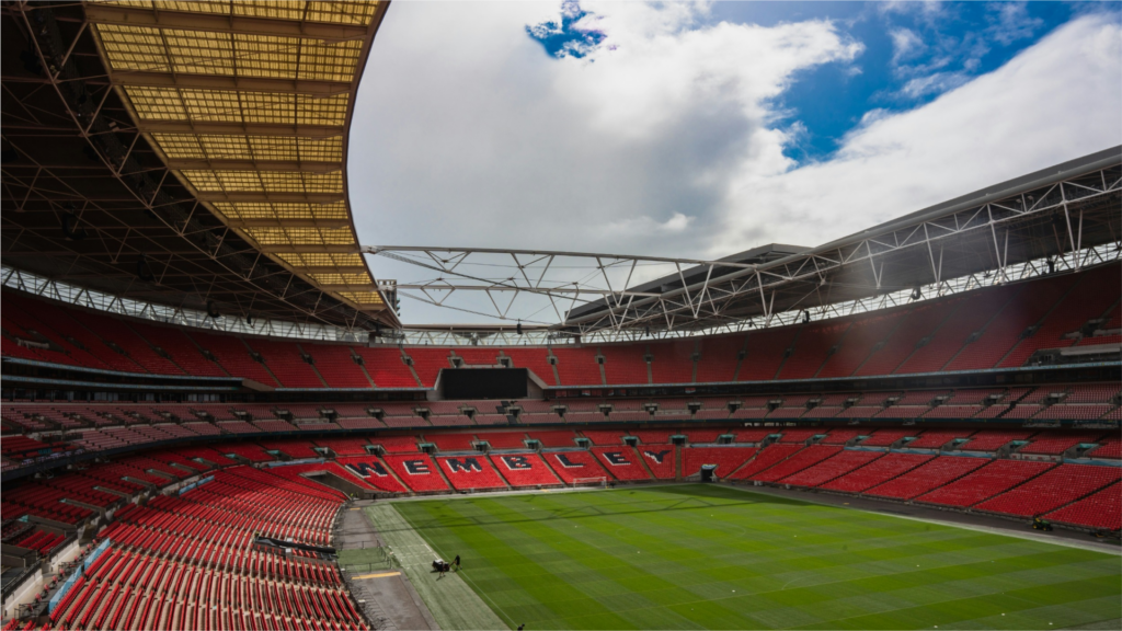 Wembley Stadium, the home of England Football, where martin glenn united the players with a common goal